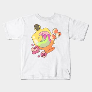 Multicolored Wave: Box with Mushroom Companion Kids T-Shirt